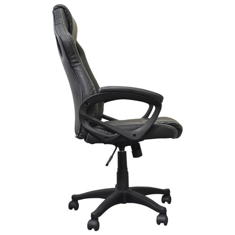 Кресло офисное "Rider Plus EX-544", комфорт, экокожа, черное/серое