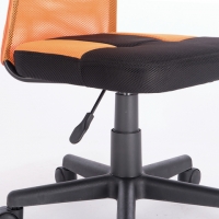 Кресло компактное "Smart MG-313", без подлокотников, комбинированное, черное/оранжевое