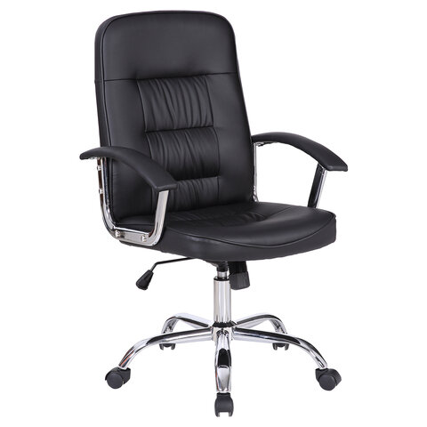 Кресло "Bit EX-550", хром, экокожа, черное