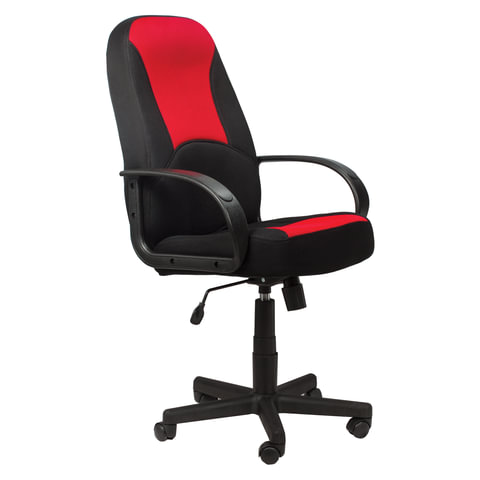 Кресло офисное "City EX-512", ткань черная/красная, TW
