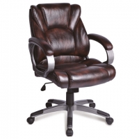 Кресло офисное "Eldorado EX-504", экокожа, коричневое