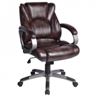 Кресло офисное "Eldorado EX-504", экокожа, коричневое