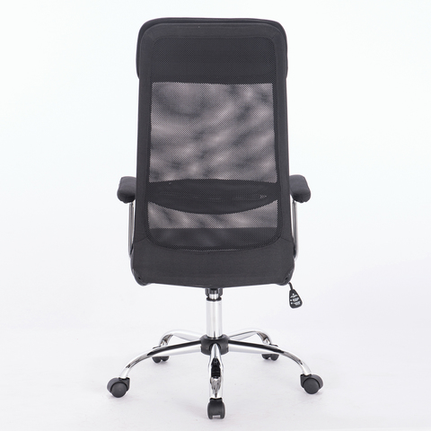 Кресло офисное "Flight EX-540", хром, ткань, сетка, черное