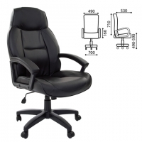Кресло офисное "Formula EX-537", экокожа, черное