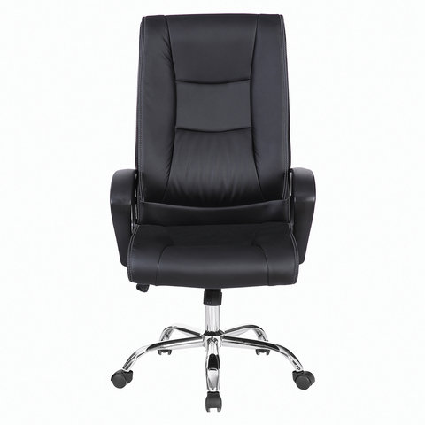 Кресло офисное "Forward EX-570", хром, экокожа, черное