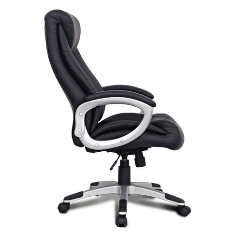 Кресло офисное "Grand EX-500", натуральная кожа, черное