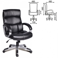 Кресло офисное "Impulse EX-505", экокожа, черное