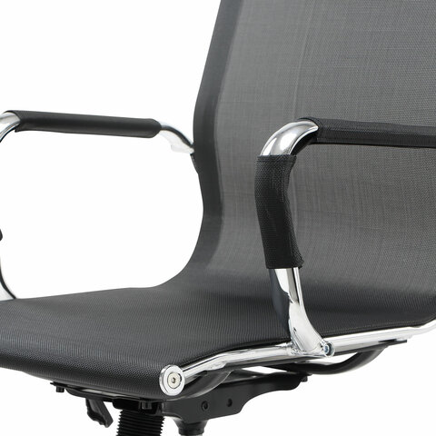 Кресло офисное "Line EX-530", хром, сетка, черное
