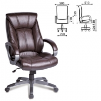 Кресло офисное "Maestro EX-506", экокожа, коричневое