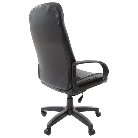 Кресло офисное "Strike EX-525", экокожа черная, ткань черная, TW