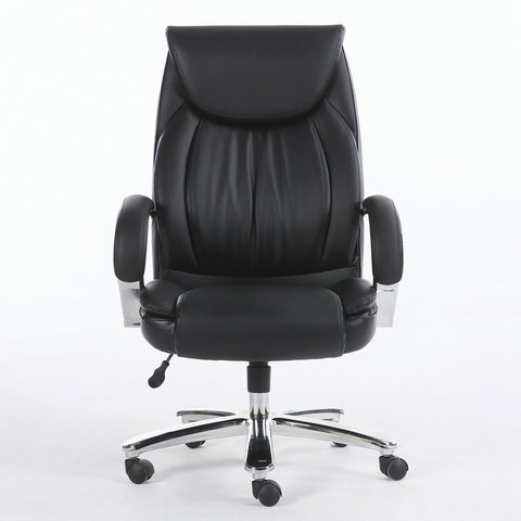 Кресло офисное PREMIUM "Advance EX-575", хром, экокожа, черное