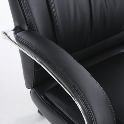 Кресло офисное PREMIUM "Advance EX-575", хром, экокожа, черное