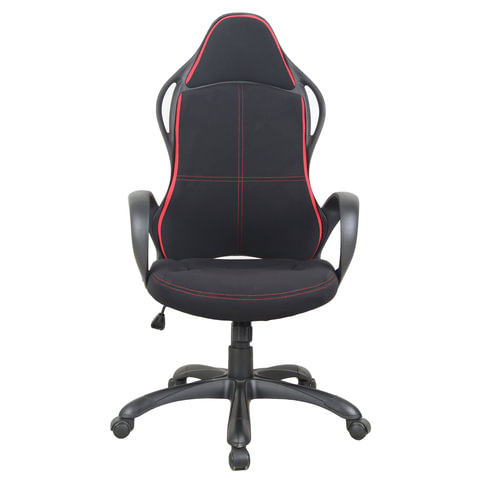 Кресло офисное PREMIUM "Force EX-516", ткань, черное/вставки красные