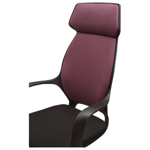 Кресло офисное PREMIUM "Galaxy EX-519", ткань, черное/терракотовое