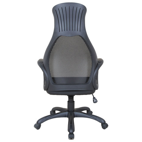 Кресло офисное PREMIUM "Genesis EX-517", пластик черный, ткань/экокожа/сетка черная