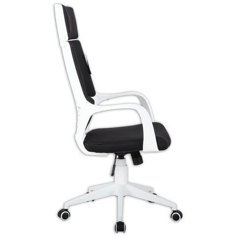Кресло офисное PREMIUM "Prime EX-515", пластик белый, ткань, черное