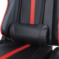 Кресло компьютерное "GT Carbon GM-120", две подушки, экокожа, черное/красное