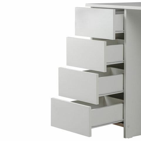 Стол письменный/компьютерный "Scandi CD-016", 1100х500х750 мм, 4 ящика, белый