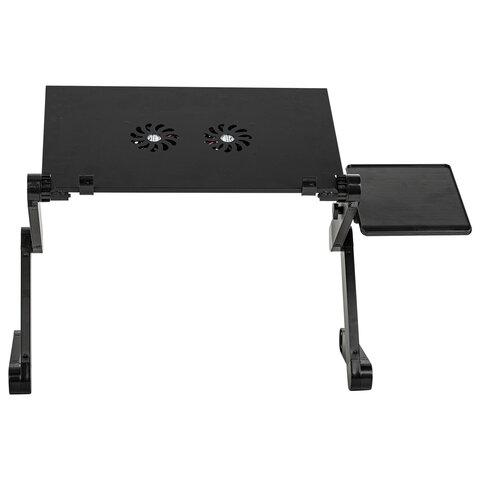 Подставка складной столик для ноутбука с охлаждением, регулируемый, 420х260 мм