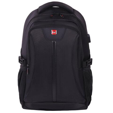 Рюкзак UPGRADE универсальный, 2 отделения, отделение для ноутбука, USB-порт, "UP-1", черный, 47х31х18 см