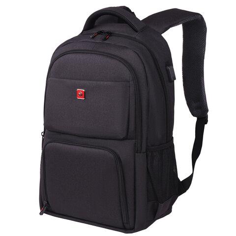 Рюкзак UPGRADE универсальный, 2 отделения, отделение для ноутбука, USB-порт, UP-4, черный, 47х31х19 см