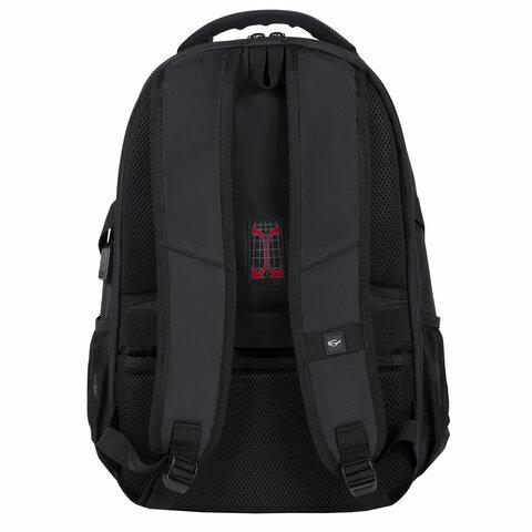 Рюкзак UPGRADE универсальный, 3 отделения, отделение для ноутбука, USB-порт, "UP-2", черный, 47х33х21 см