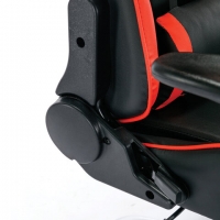 Кресло компьютерное "Hunter GM-130", две подушки, экокожа, черное/красное