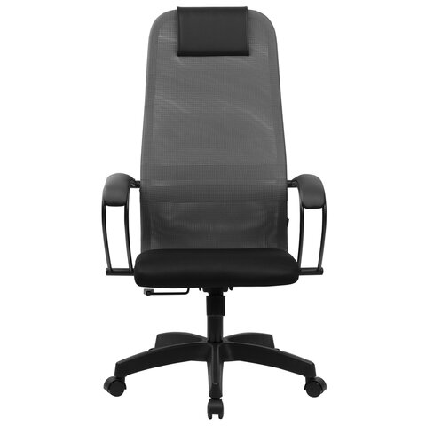Кресло PREMIUM "Ultimate EX-800" пластик, плотная двойная сетка Х2, черное/серое