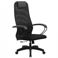 Кресло офисное PREMIUM "Ultimate EX-800" пластик, плотная двойная сетка Х2, черное
