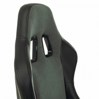 Кресло компьютерное "Striker GM-121", синхромеханизм,2 подушки, экокожа/велюр, черное/серое