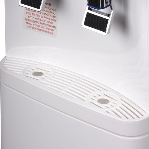 Кулер для воды FSE-02BW, напольный, нагрев/охлаждение, НИЖНЯЯ ЗАГРУЗКА, 2 крана, белый