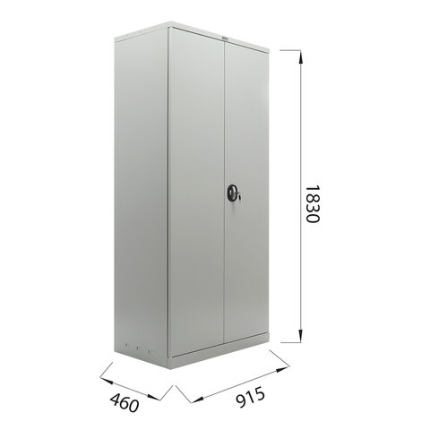 Шкаф металлический офисный "MK 18/91/46", 1830х915х460 мм, 47 кг, 4 полки, разборный, S204BR180202