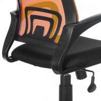 Кресло "Fly MG-396", с подлокотниками, сетка, оранжевое/черное