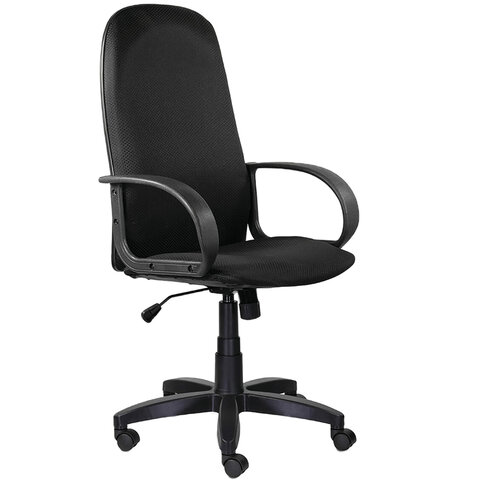Кресло офисное "Praktik EX-279", ткань JP/кожзам, черное