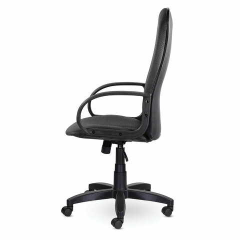 Кресло офисное "Praktik EX-279", ткань JP/кожзам, серое