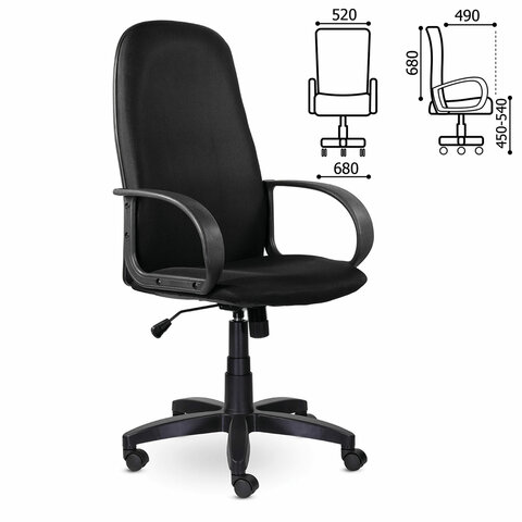 Кресло офисное "Praktik EX-279", ткань E, черное