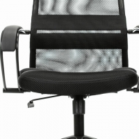 Кресло офисное PREMIUM "Stalker EX-608 PL", ткань-сетка/кожзам, черное