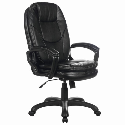 Кресло офисное PREMIUM "Trend EX-568", экокожа, черное