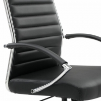 Кресло офисное "Style EX-528", экокожа, хром, черное