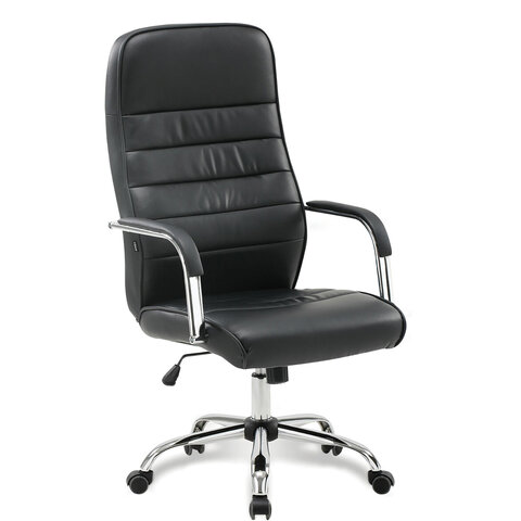 Кресло офисное "Stark EX-547", экокожа, хром, черное