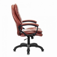 Кресло офисное PREMIUM "Omega EX-589", экокожа, коричневое