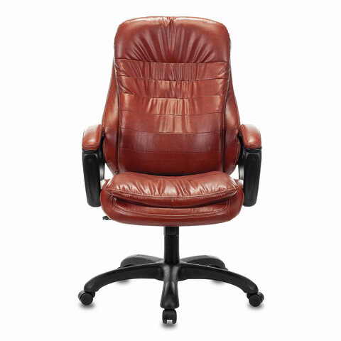 Кресло офисное PREMIUM "Omega EX-589", экокожа, коричневое