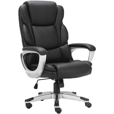 Кресло офисное PREMIUM "Rest EX-555", пружинный блок, экокожа, черное