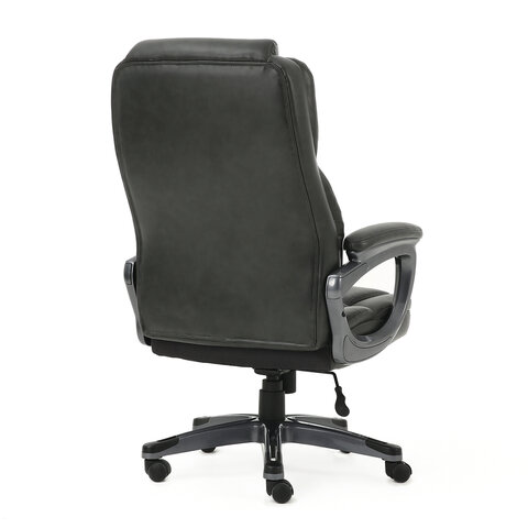 Кресло офисное PREMIUM "Favorite EX-577", пружинный блок, рециклированная кожа, серое