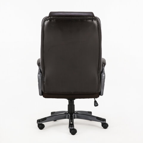 Кресло офисное PREMIUM "Favorite EX-577", пружинный блок, рециклир. кожа, коричневое