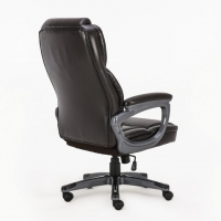 Кресло офисное PREMIUM "Favorite EX-577", пружинный блок, рециклир. кожа, коричневое