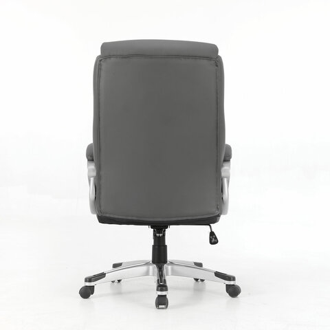 Кресло офисное PREMIUM "Level EX-527", пружинный блок, рециклированная кожа, серое