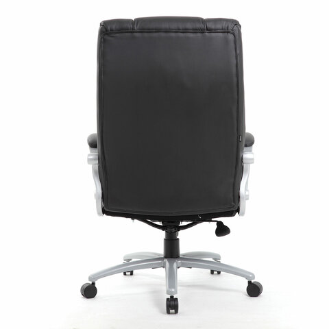 Кресло офисное PREMIUM "Blocks HD-008", НАГРУЗКА до 200 кг, экокожа, серое