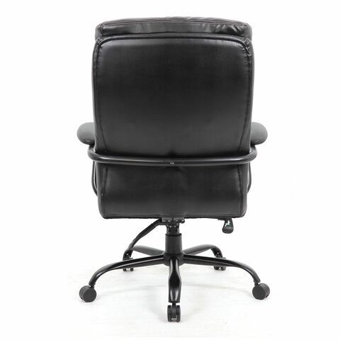 Кресло офисное PREMIUM "Heavy Duty HD-004", НАГРУЗКА до 200 кг, экокожа, черное