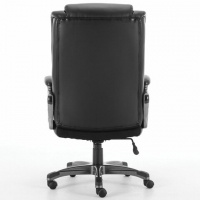 Кресло офисное PREMIUM "Solid HD-005", НАГРУЗКА до 180 кг, рециклированная кожа, черное